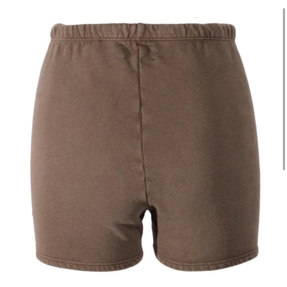 Joah Brown Fitted Sweat Shorts in Brown - Picture 2 of 12